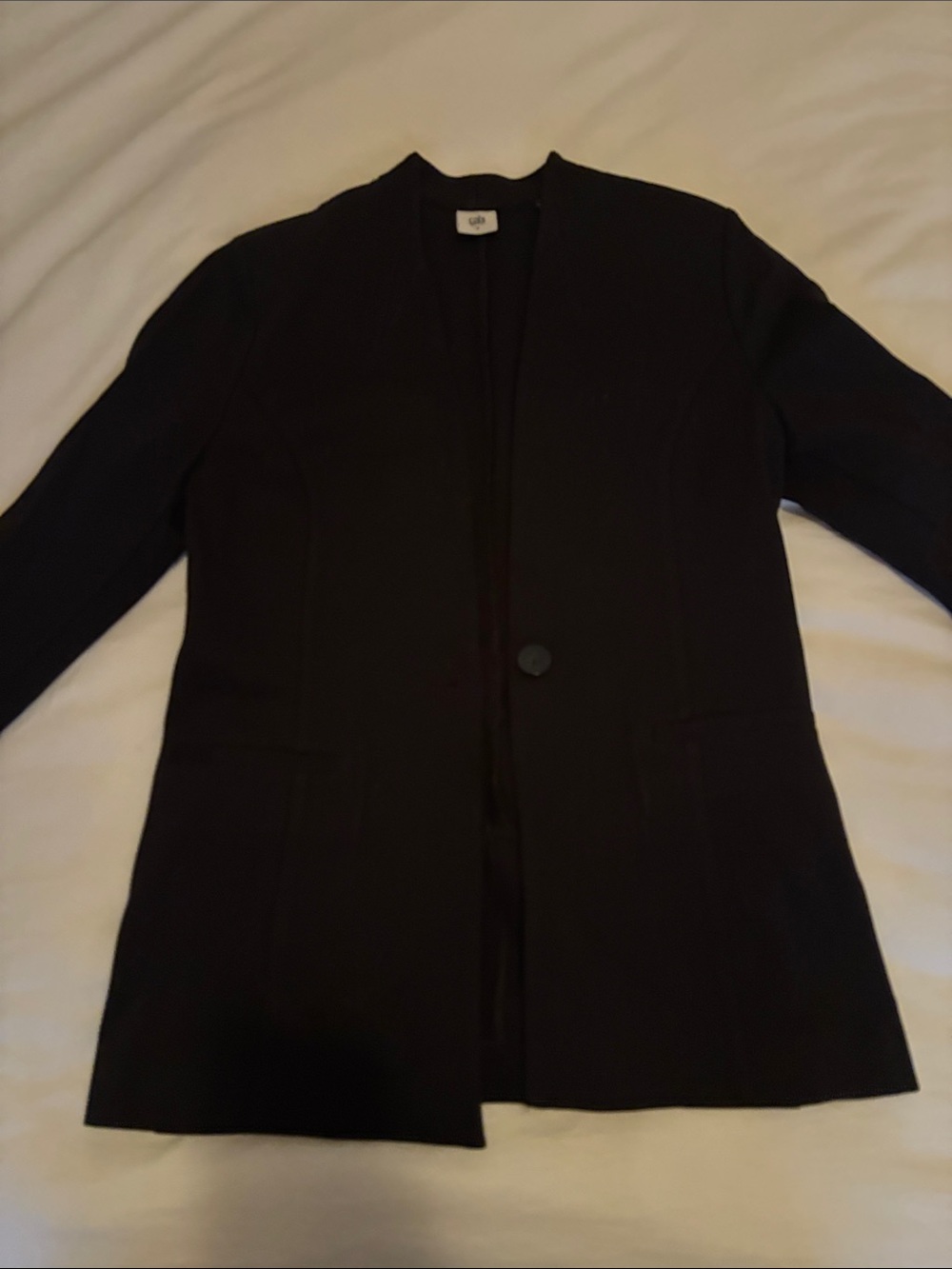 CAbi Black Long Single-Button Blazer